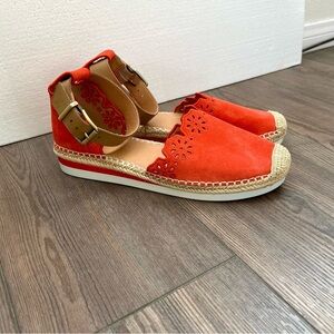 Crown Orange Espadrille Flats